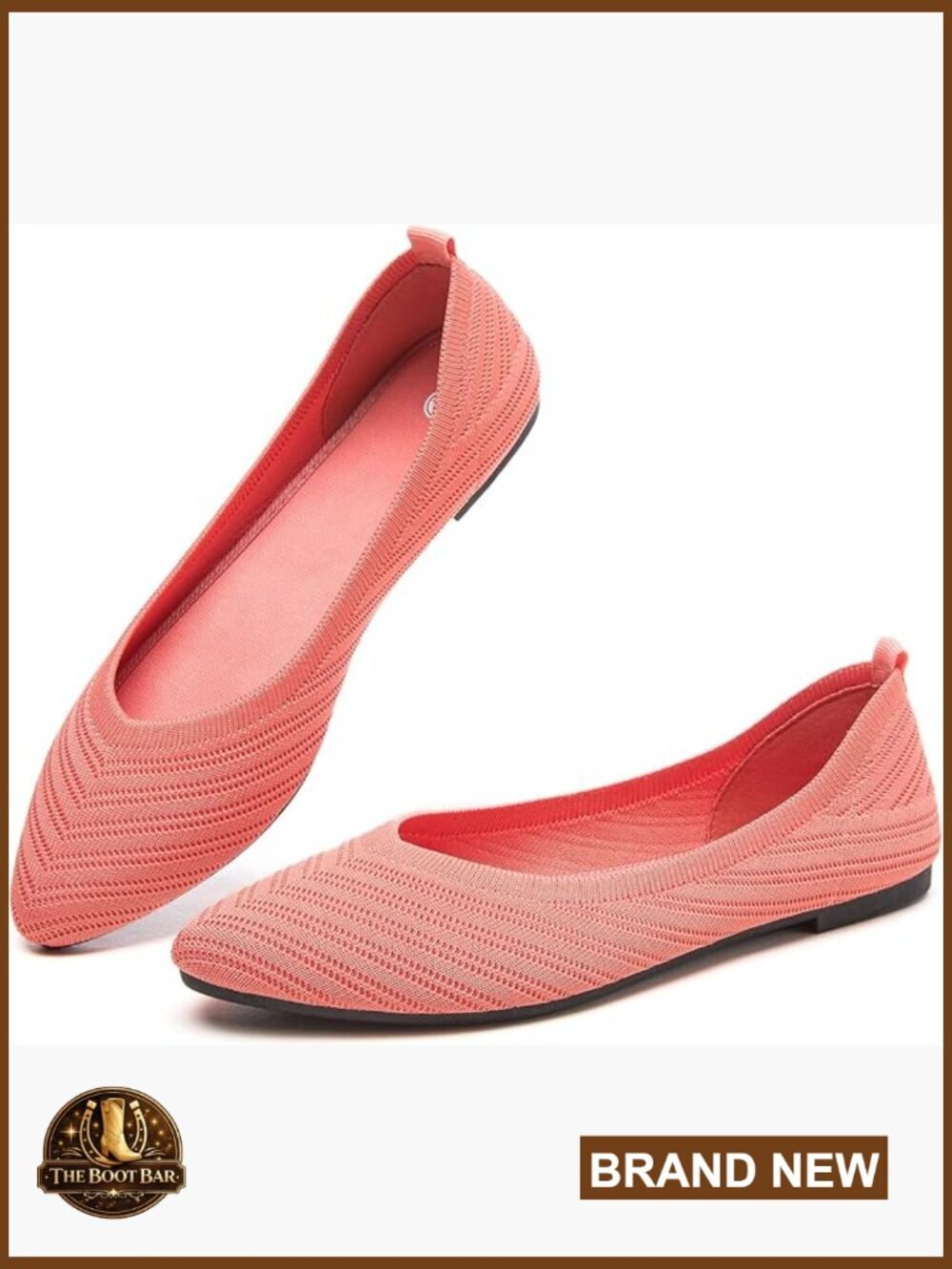 Women's Pointed Toe Breathable Mesh Knit Ballet Flats Slip On Office Commute
